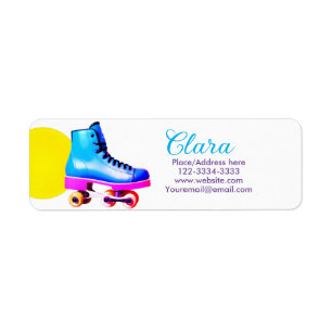 Roller skater add your name text place city phone