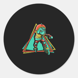Roller Skater Inline Skating  Classic Round Sticker