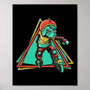 Roller Skater Inline Skating Poster