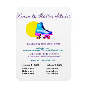 Roller skater school add packages price business f magnet