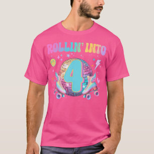 Roller Skates Birthday Girl Skating Disco Ball The T-Shirt
