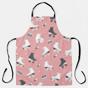 Roller skates cassette pattern. apron