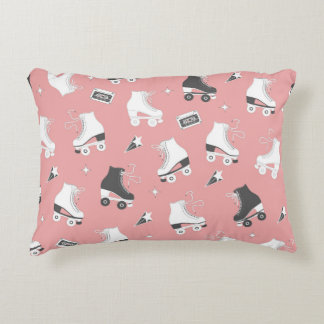 Roller skates cassette pattern. decorative cushion