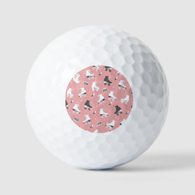 Roller skates cassette pattern. golf balls (Front)