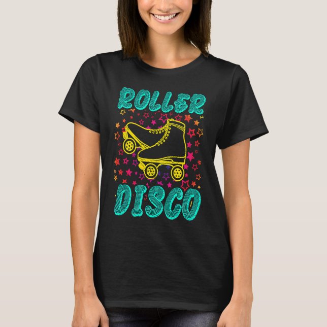 Roller skates disco inline skating roller skating T-Shirt (Front)