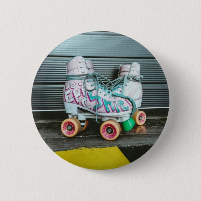 Roller Skates Epic 6 Cm Round Badge (Front)