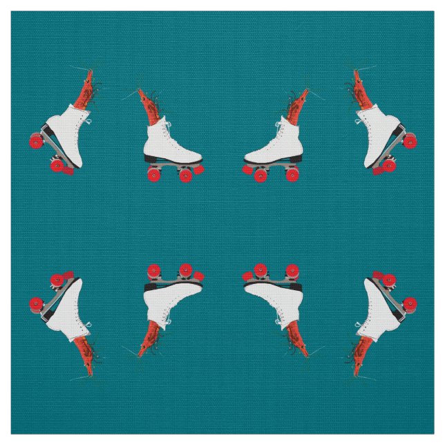 Roller Skates for Everyone  Fabric (Swatch)