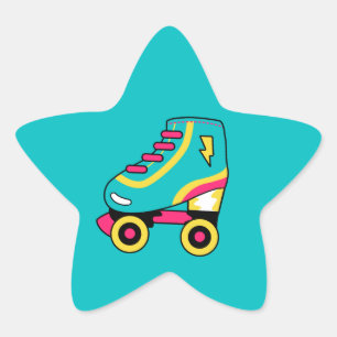 Roller Skates, Iconic 90's fun retro star  Star Sticker