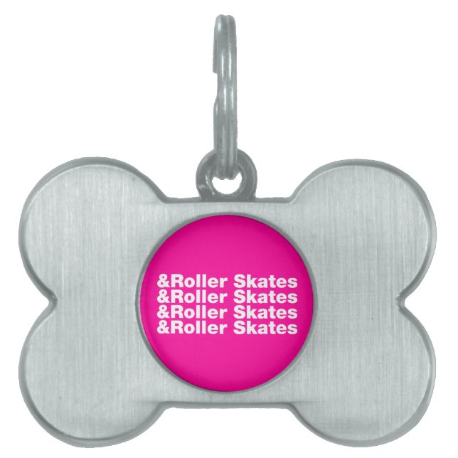 & Roller Skates Pet Name Tag (Front)