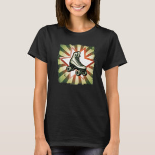 Roller Skates Roller Blades Retro Style 70s T-Shirt