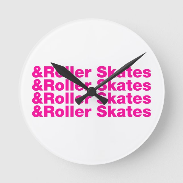 & Roller Skates Round Clock (Front)