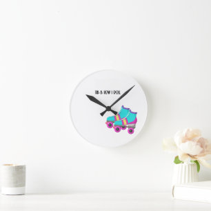 Roller Skates Round Clock