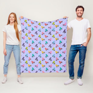 Roller Skates Skating Design Fleece Blanket