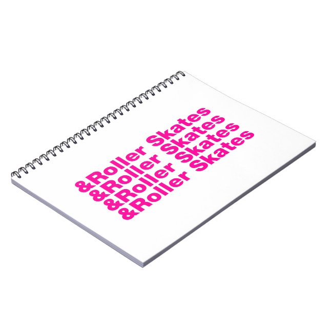 & Roller Skates Spiral Notebook (Left Side)