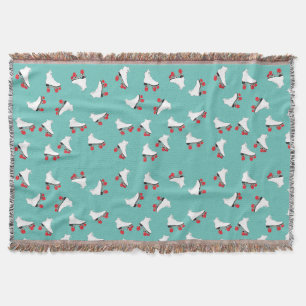 Roller skates throw blanket