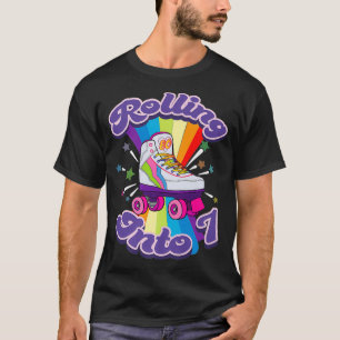Roller Skating 7 Years Old 7th Birthday Girl Skate T-Shirt