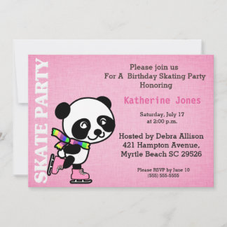 Roller Skating Birthday Party Invitation