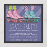 Roller Skating Birthday Party Invitation<br><div class="desc">Fun,  funky skates in patterns and polka dots are rolling on by in this bright and colourful roller skating themed birthday party invitation.</div>