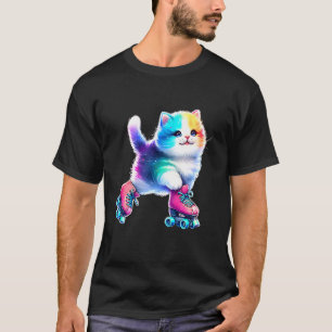 Roller Skating Cat Roller Derby Skater Rollerskate T-Shirt