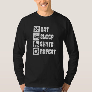 Roller Skating Eat Sleep Skate Repeat Skater Vinta T-Shirt