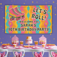 Roller Skating Girl Birthday Party Welcome