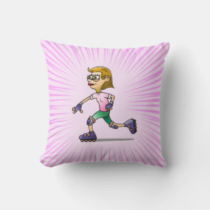 Roller Skating Girl Cushion