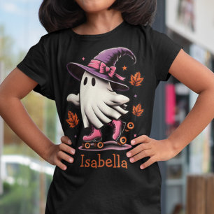 Roller Skating Halloween Cute Ghost Personalised  Tri-Blend Shirt