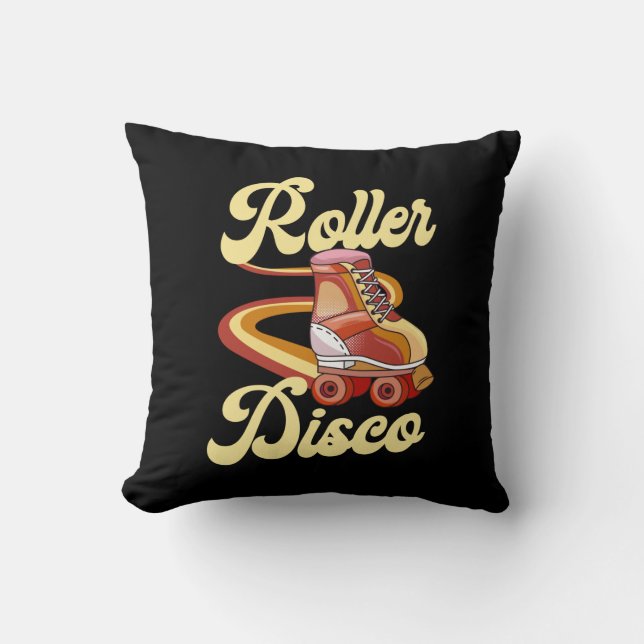 Roller Skating Roller Disco 1970S Retro Cushion (Front)