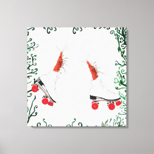 Roller Skating Shrimps Wall Art