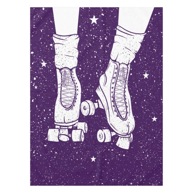 Roller skating space universe scene. tablecloth (Front)
