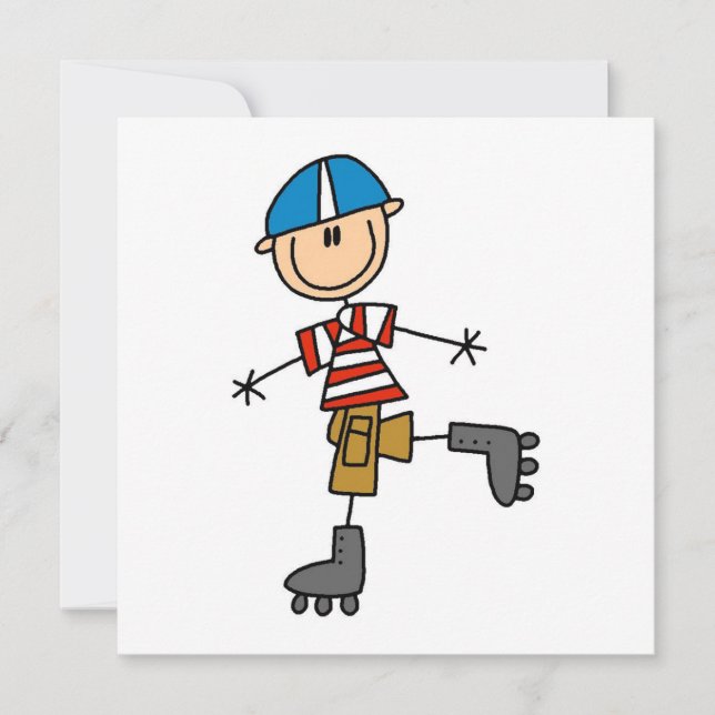 Roller Skating Stick Figure (Front)