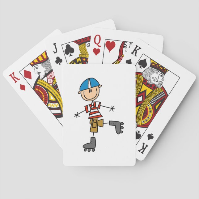 Roller Skating Stick Figure Playing Cards (Back)
