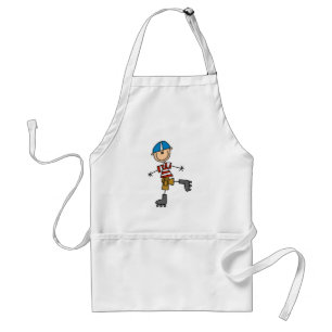 Roller Skating Stick Figure Standard Apron
