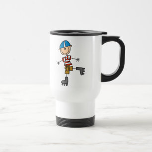 Roller Skating Stick Figure Travel Mug
