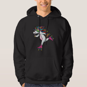 Roller Skating Unicorn For Roller Skater Hoodie