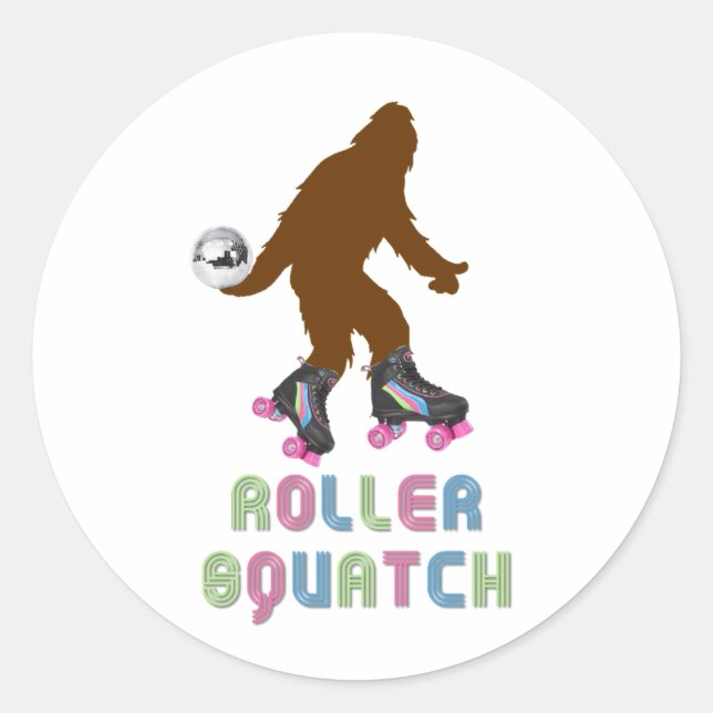 Roller Squatch Classic Round Sticker (Front)