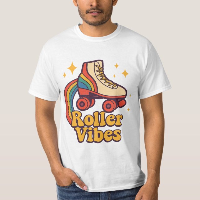 Roller Vibes” Retro Skate Tee (Front)