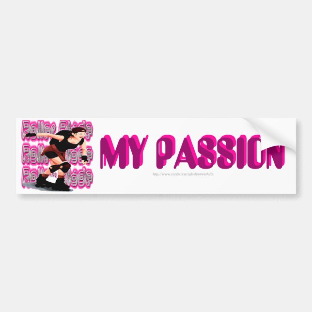 Rollerblade Bumper sticker: MY PASSION Sticker (Front)