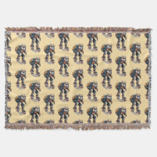 Rollerblade Dog Throw Blanket