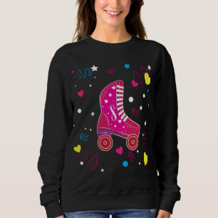 Rollerblade Pink Roller Skates Roller Skating Sweatshirt