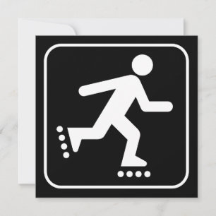 Rollerblade Symbol Invitation