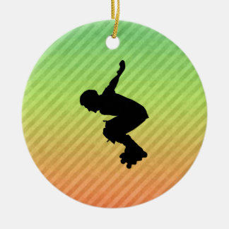 Rollerblading Ceramic Tree Decoration