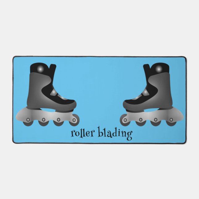 Rollerblading Design Desk Mat (Front)