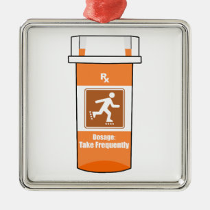 Rollerblading Is My Drug Metal Tree Decoration