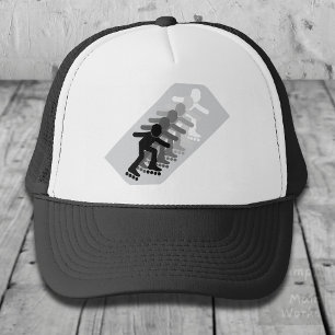 Rollerblading six times gradient trucker hat