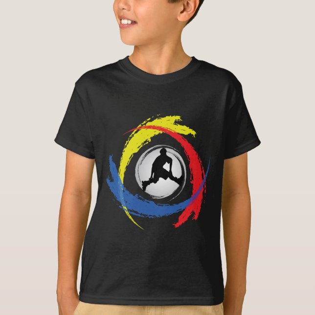 Rollerblading Tricolor Emblem T-Shirt (Front)
