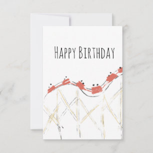 Rollercoaster Hand Drawn Birthday Card