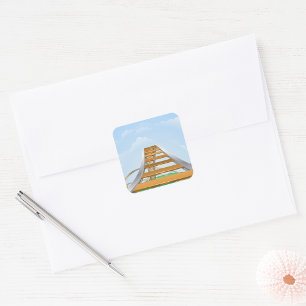 Rollercoaster Track Square Sticker