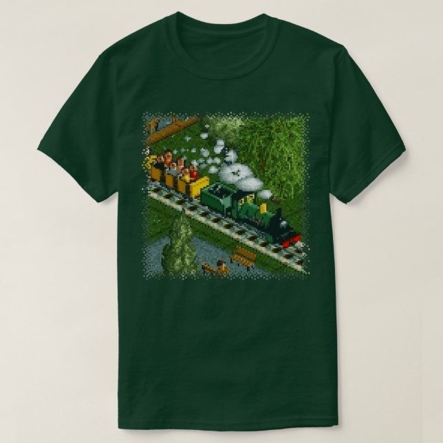 RollerCoaster Tycoon RC Miniature Railroad T-Shirt (Design Front)