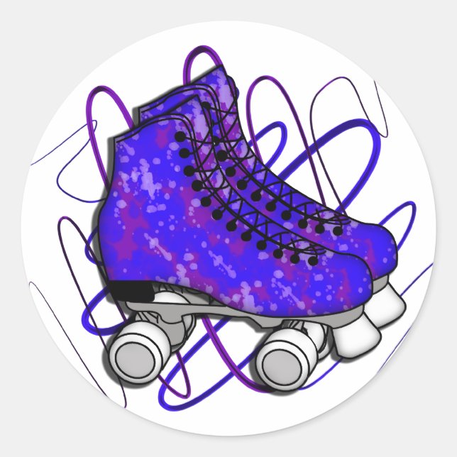 Rollerskates Classic Round Sticker (Front)